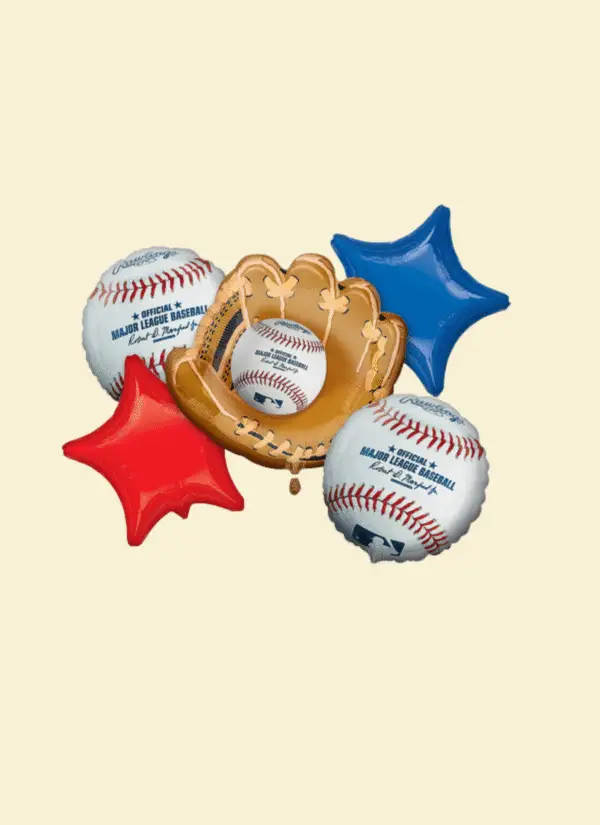 Baseball Helium Balloon Bouquet