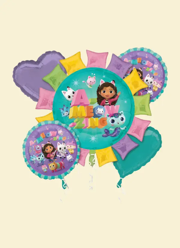 Gaby Cat Helium Balloon Bouquet